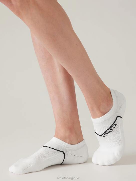 Athleta femmes lot de 3 chaussettes invisibles pour tous les jours JRTZ956 accessoires blanc brillant