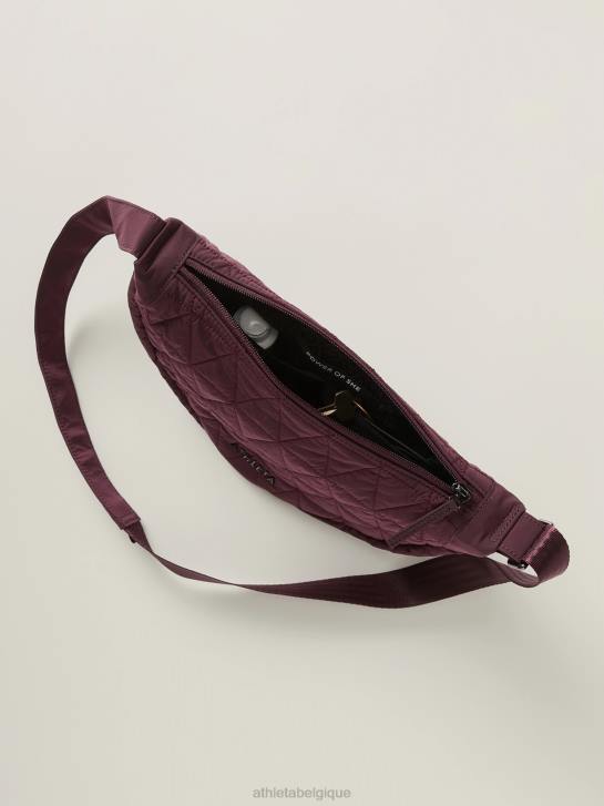 Athleta femmes tout sur le sac bandoulière matelassé JRTZ1021 accessoires cabernet épicé