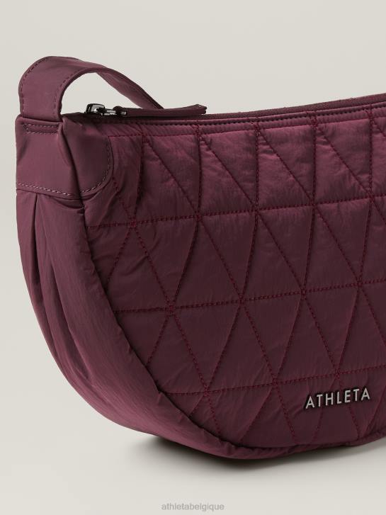 Athleta femmes tout sur le sac bandoulière matelassé JRTZ1021 accessoires cabernet épicé