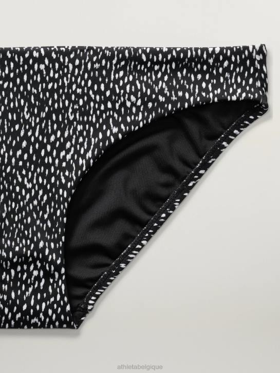 Athleta femmes bas de bain moyen propre JRTZ856 maillots de bain imprimé animalier noir