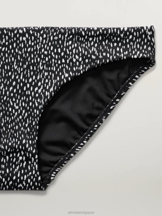 Athleta femmes bas de bain moyen propre JRTZ856 maillots de bain imprimé animalier noir