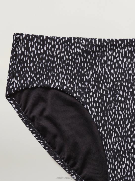 Athleta femmes bas de bain propre et complet JRTZ903 maillots de bain imprimé animalier noir