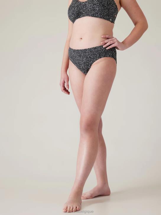 Athleta femmes bas de bain propre et complet JRTZ903 maillots de bain imprimé animalier noir
