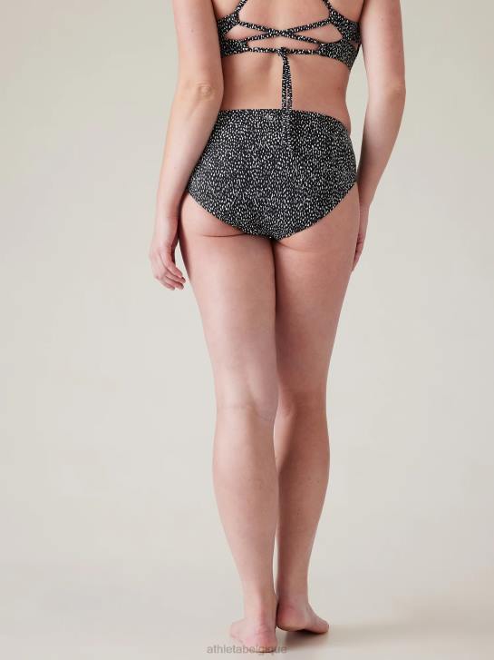 Athleta femmes bas de bain propre et complet JRTZ903 maillots de bain imprimé animalier noir