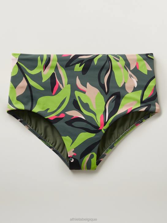 Athleta femmes bas de bain taille haute JRTZ796 maillots de bain fougère profonde florale