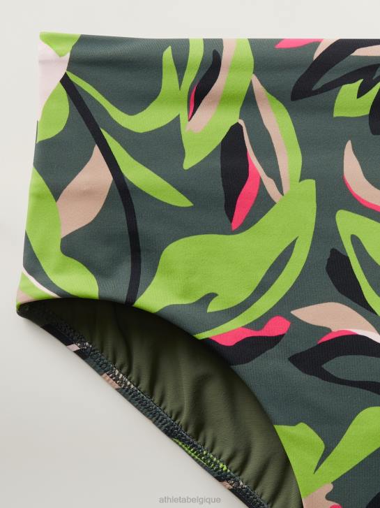 Athleta femmes bas de bain taille haute JRTZ796 maillots de bain fougère profonde florale