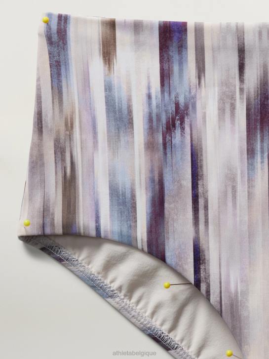 Athleta femmes bas de bain taille haute JRTZ831 maillots de bain gris abstrait