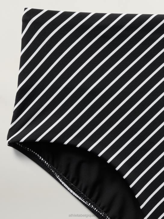 Athleta femmes bas de bain taille haute JRTZ884 maillots de bain bande noire