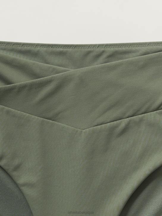 Athleta femmes bas de bikini croisé taille haute JRTZ915 maillots de bain fougère profonde