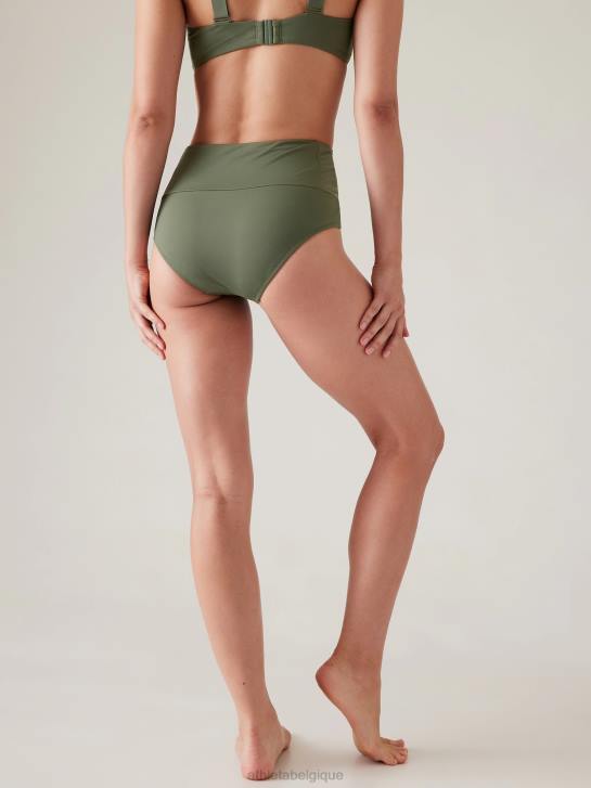 Athleta femmes bas de maillot de bain à poche taille ultra haute JRTZ833 maillots de bain fougère profonde