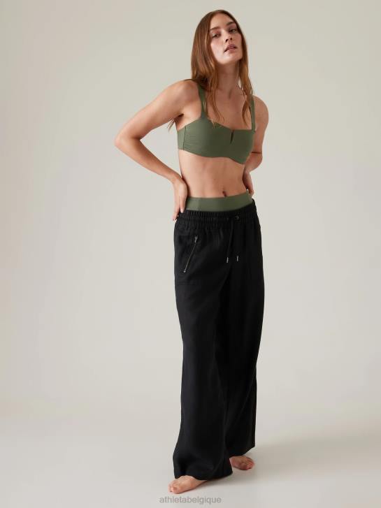 Athleta femmes bas de maillot de bain à poche taille ultra haute JRTZ833 maillots de bain fougère profonde