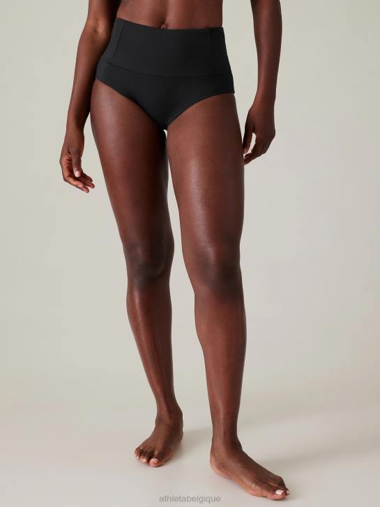 Athleta femmes bas de maillot de bain à poche taille ultra haute JRTZ843 maillots de bain noir