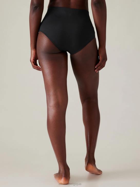 Athleta femmes bas de maillot de bain à poche taille ultra haute JRTZ843 maillots de bain noir