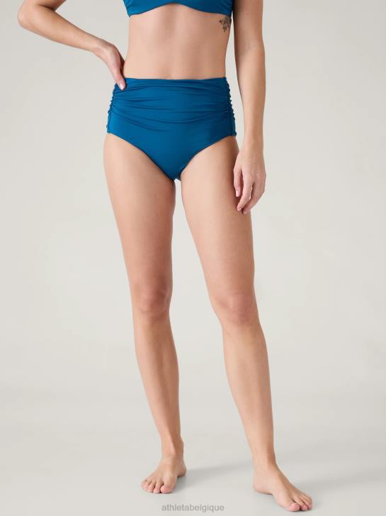 Athleta femmes bas de maillot taille haute horizon JRTZ821 maillots de bain bleu lapis foncé
