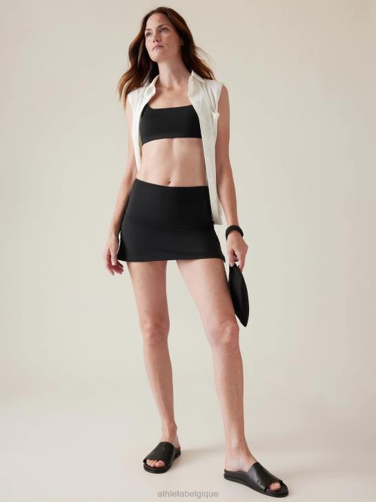 Athleta femmes jupe de bain de marée JRTZ923 maillots de bain noir