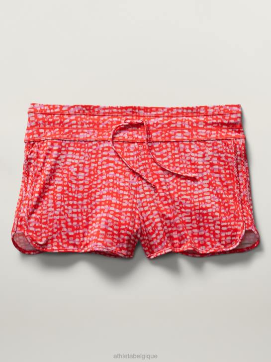 Athleta femmes short de bain surge JRTZ794 maillots de bain rouge hudson