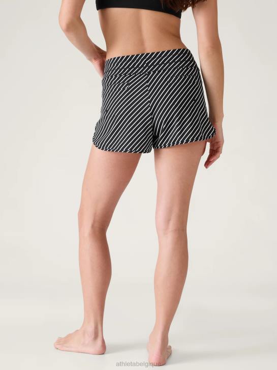 Athleta femmes short de bain surge JRTZ797 maillots de bain bande noire