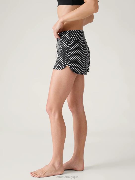 Athleta femmes short de bain surge JRTZ797 maillots de bain bande noire