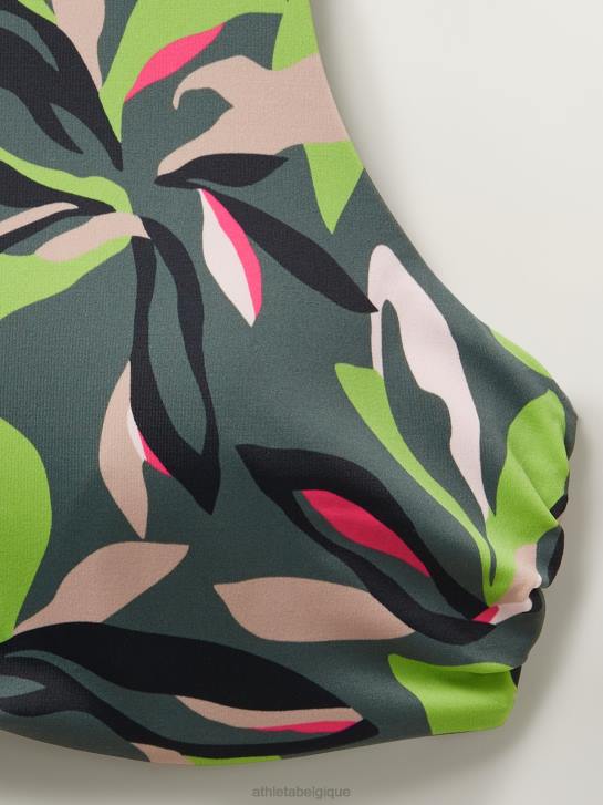 Athleta femmes haut de bikini avec bonnets soutien-gorge maldives JRTZ795 maillots de bain fougère profonde florale