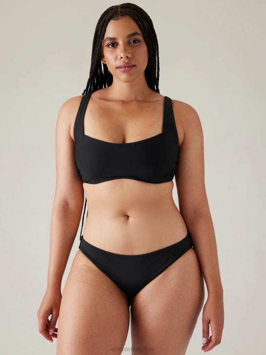 Athleta femmes haut de bikini à bonnets avec soutien-gorge à encolure carrée JRTZ806 maillots de bain noir