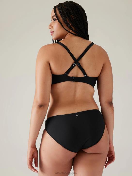 Athleta femmes haut de bikini à bonnets avec soutien-gorge à encolure carrée JRTZ806 maillots de bain noir