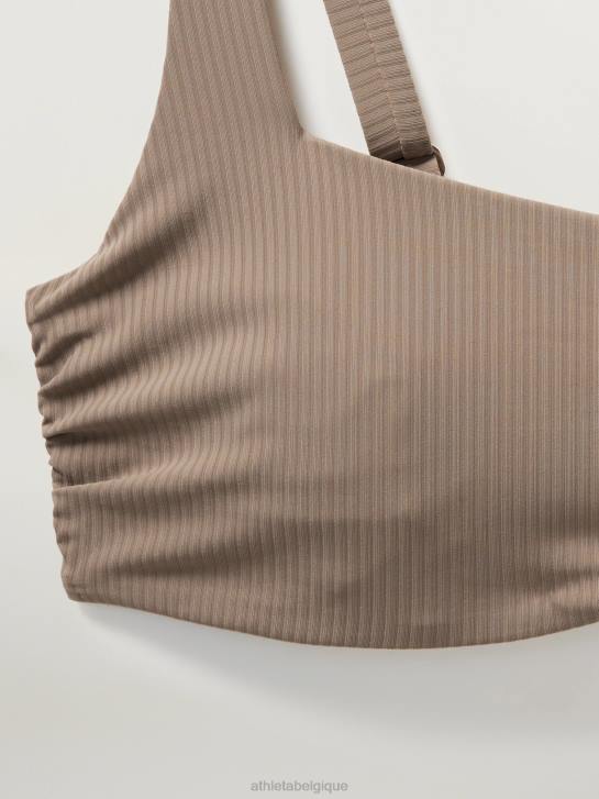 Athleta femmes haut de bikini à bonnets avec soutien-gorge à encolure carrée JRTZ825 maillots de bain côte de pyrite