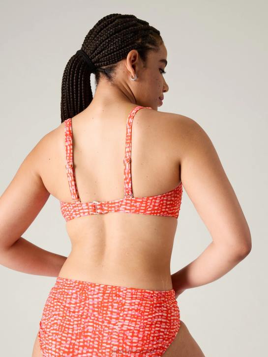 Athleta femmes haut de bikini à bonnets avec soutien-gorge à encolure carrée JRTZ869 maillots de bain rouge hudson