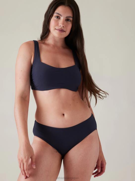 Athleta femmes haut de bikini à bonnets avec soutien-gorge à encolure carrée JRTZ873 maillots de bain robe bleue