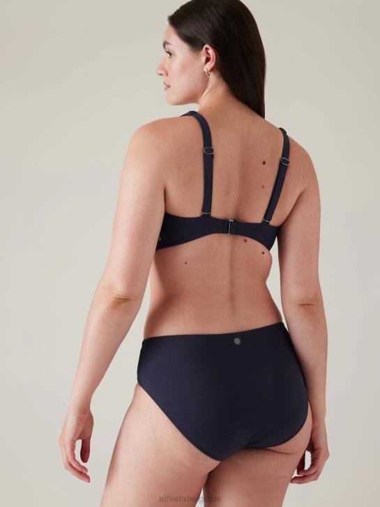Athleta femmes haut de bikini à bonnets avec soutien-gorge à encolure carrée JRTZ873 maillots de bain robe bleue