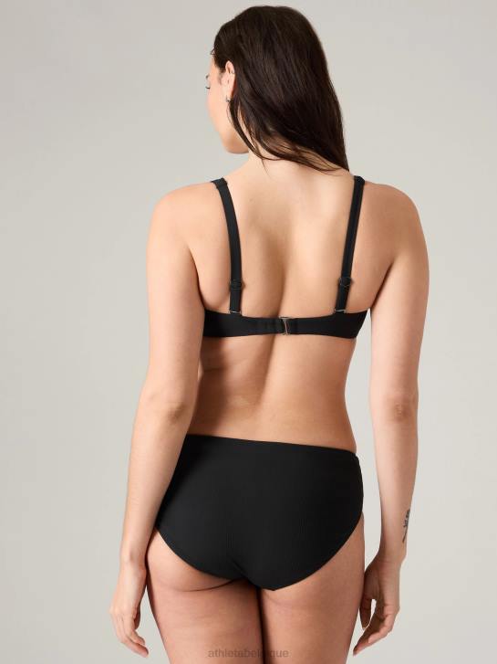 Athleta femmes haut de bikini à bonnets avec soutien-gorge à encolure carrée JRTZ881 maillots de bain côte noire