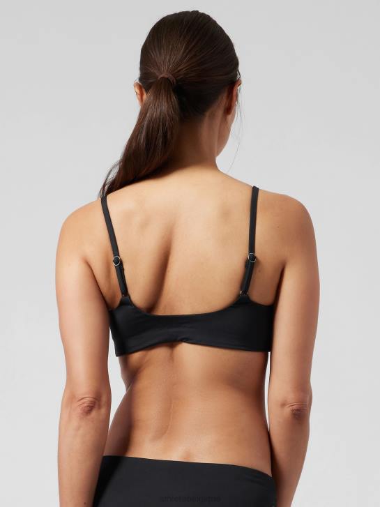 Athleta femmes haut de bikini échancré a-c JRTZ922 maillots de bain noir