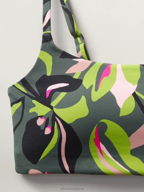 Athleta femmes haut de bikini échancré d-dd JRTZ877 maillots de bain fougère profonde florale