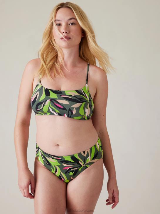 Athleta femmes haut de bikini échancré d-dd JRTZ877 maillots de bain fougère profonde florale