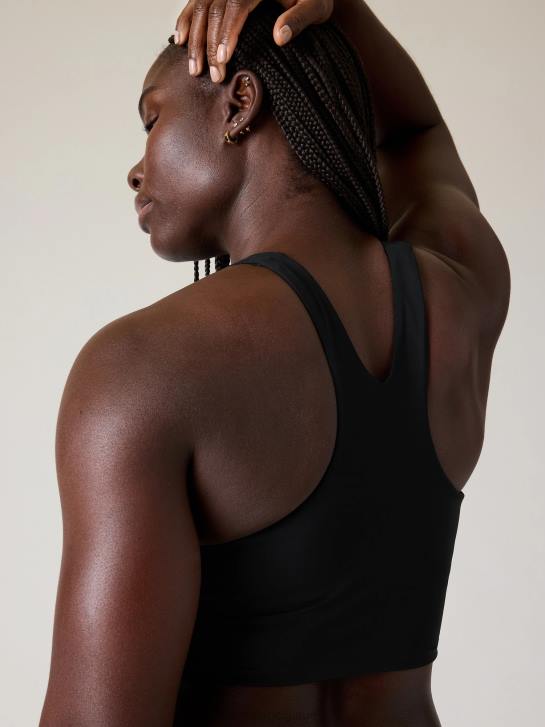 Athleta femmes haut de bikini court conscient a-c JRTZ952 maillots de bain noir