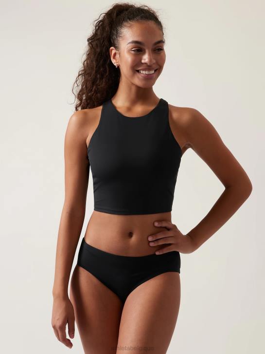 Athleta femmes haut de bikini court conscient d-dd JRTZ948 maillots de bain noir