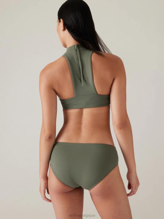 Athleta femmes haut de bikini long sport maldives JRTZ914 maillots de bain fougère profonde