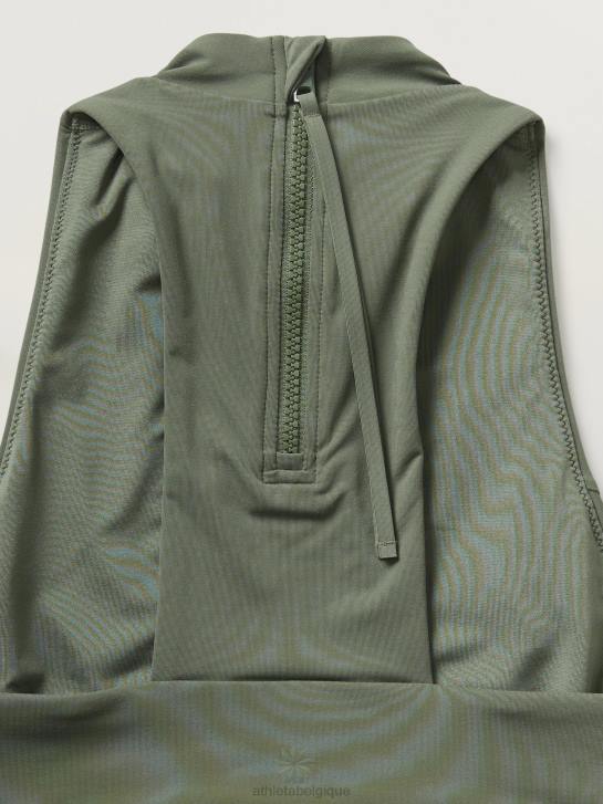 Athleta femmes haut de bikini long sport maldives JRTZ914 maillots de bain fougère profonde