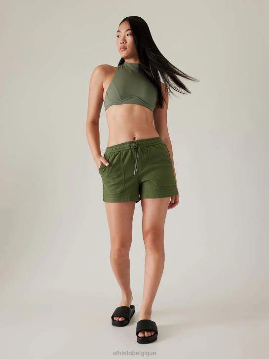 Athleta femmes haut de bikini long sport maldives JRTZ914 maillots de bain fougère profonde