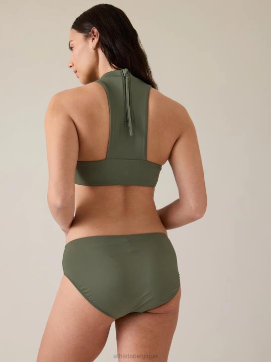 Athleta femmes haut de bikini long sport maldives JRTZ914 maillots de bain fougère profonde