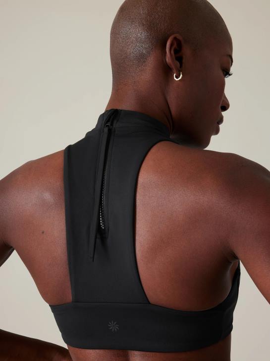 Athleta femmes haut de bikini long sport maldives JRTZ940 maillots de bain noir