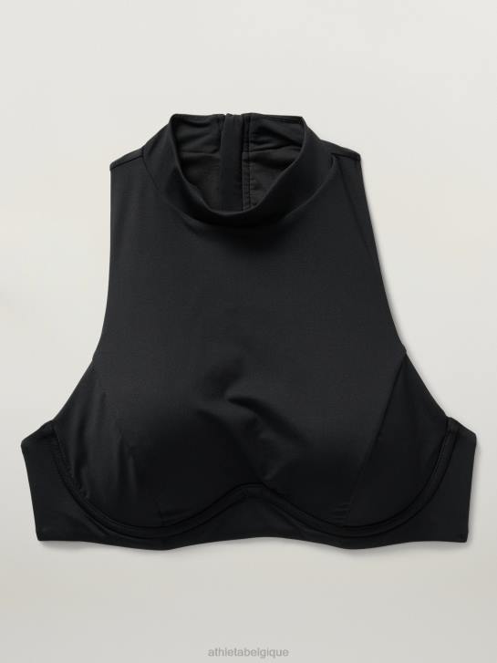 Athleta femmes haut de bikini long sport maldives JRTZ940 maillots de bain noir