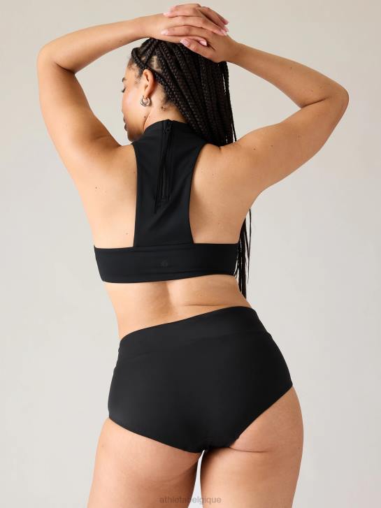 Athleta femmes haut de bikini long sport maldives JRTZ940 maillots de bain noir