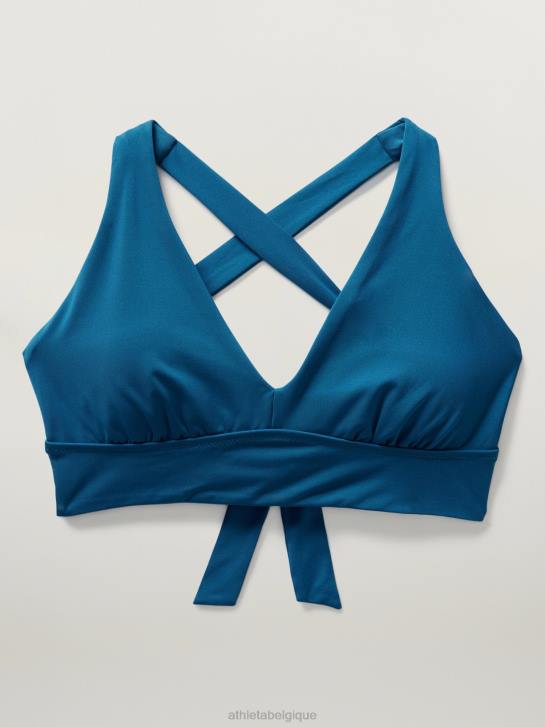 Athleta femmes haut de bikini plongeant a-c JRTZ859 maillots de bain bleu lapis foncé