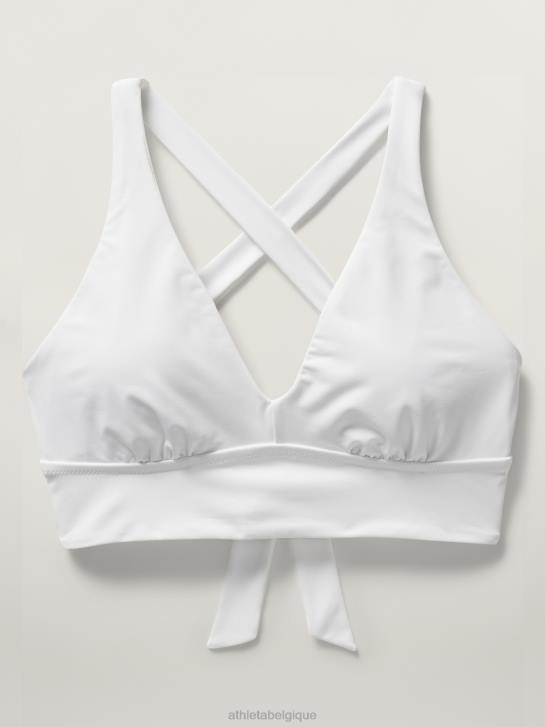 Athleta femmes haut de bikini plongeant a-c JRTZ936 maillots de bain blanc
