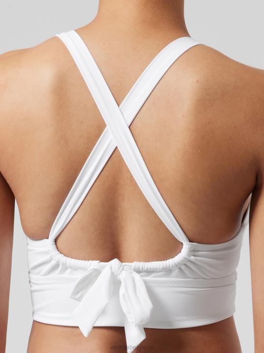 Athleta femmes haut de bikini plongeant a-c JRTZ936 maillots de bain blanc