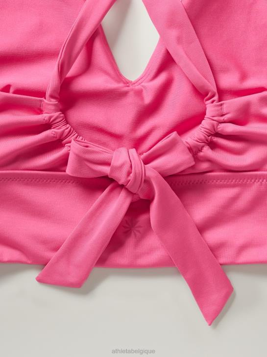 Athleta femmes haut de bikini plongeant d-dd JRTZ810 maillots de bain rose tulipe