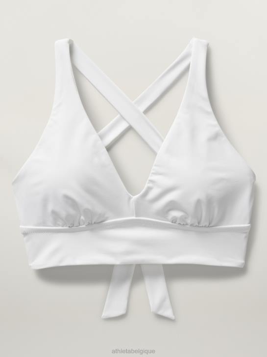 Athleta femmes haut de bikini plongeant d-dd JRTZ937 maillots de bain blanc