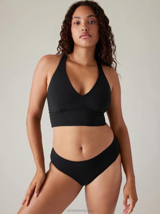 Athleta femmes haut de bikini plongeant d-dd JRTZ942 maillots de bain noir