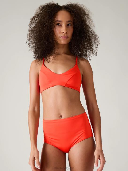 Athleta femmes haut de bikini triangle a-c JRTZ812 maillots de bain coquelicot