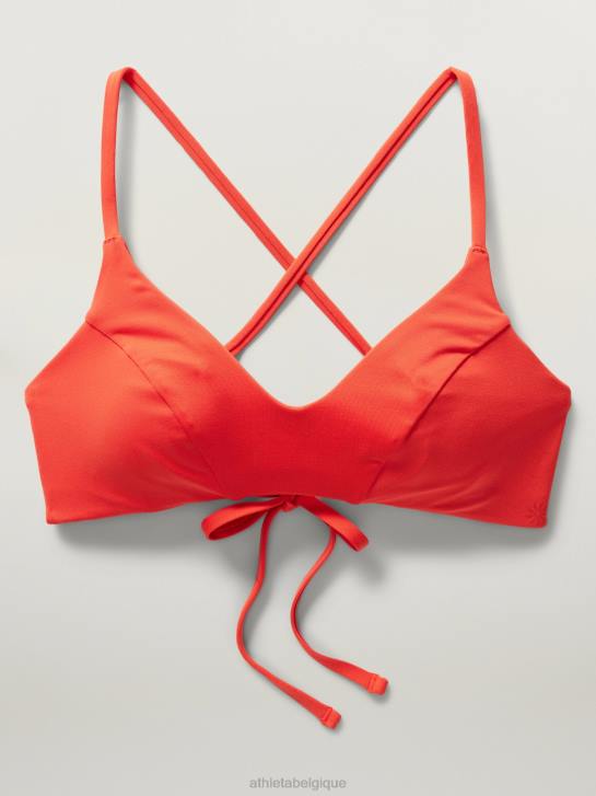 Athleta femmes haut de bikini triangle a-c JRTZ812 maillots de bain coquelicot